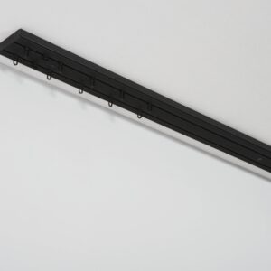 Szyna sufitowa PCV dwutorowa czarna 150 cm - kompletna