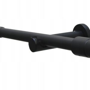 Karnisz rozsuwany Kreta czarny mat 190-340 cm