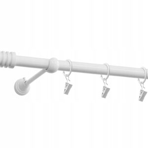 Karnisz pojedynczy biały 19 mm 240 cm