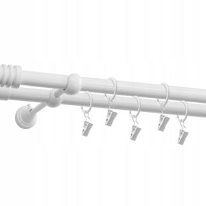 Karnisz podwójny biały 19 mm 160 cm
